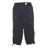 H&M Womens Polyester Blend Black Relaxed Drawstring Trousers W30 L28 Casual