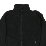 Mens Black Polyester Blend Jacket 2XL Plain Zip Closure Warm Casual Outerwear