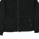 Mens Black Polyester Blend Jacket 2XL Plain Zip Closure Warm Casual Outerwear