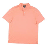 CALVIN KLEIN Mens Peach Short Sleeve Plain Polo Shirt M Cotton Blend Casual