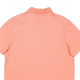 CALVIN KLEIN Mens Peach Short Sleeve Plain Polo Shirt M Cotton Blend Casual