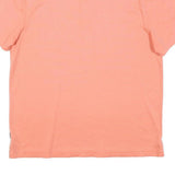 CALVIN KLEIN Mens Peach Short Sleeve Plain Polo Shirt M Cotton Blend Casual