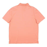 CALVIN KLEIN Mens Peach Short Sleeve Plain Polo Shirt M Cotton Blend Casual