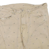 CARHARTT Mens Shorts Beige Casual Printed L W36 Cotton Blend Relaxed Fit