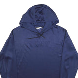 DKNY Mens Blue Pullover Hoodie M Embroidered Logo Polyester Casual Wear