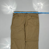 Carhartt Carpenter Trousers - 36W 30L Khaki Cotton