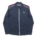 FILA Womens Navy Blue Polyester Blend Track Jacket M Athletic Zip Sportswear