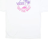 VANS Mens White Graphic T-Shirt 2XL Short Sleeve Crew Neck Off The Wall