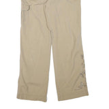 REILMANS Womens Relaxed Beige Cotton Blend Trousers W29 L30 Embroidered Pocket