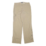 REILMANS Womens Relaxed Beige Cotton Blend Trousers W29 L30 Embroidered Pocket