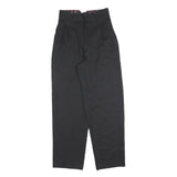 Womens Black Relaxed Fit Zip Closure Trousers W26 L30 Classic Style