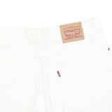 LEVI'S Womens White Denim Casual Shorts XS W26 Distressed Hem Summer Style