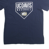 ADIDAS Mens Navy Blue UC Davis Baseball Graphic T-Shirt M Short Sleeve Crew Neck