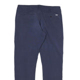 LEVI'S Mens Cotton Navy Regular Fit Straight Leg Trousers W32 L28 Casual Smart