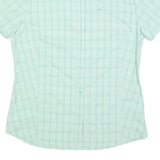JACK WOLFSKIN Womens Blue Shirt UK 12 Short Sleeve Polyester Blend Casual