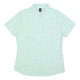 JACK WOLFSKIN Womens Blue Shirt UK 12 Short Sleeve Polyester Blend Casual