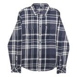 LEE Womens Blue White Check Shirt M Cotton Casual Button Up Long Sleeve