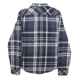 LEE Womens Blue White Check Shirt M Cotton Casual Button Up Long Sleeve