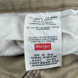 Wrangler Carpenter Pants - 33W 34L Khaki Cotton