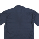 DICKIES Mens Blue Short Sleeve Cotton Shirt M Workwear Utility Casual