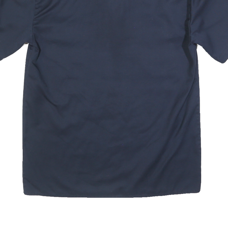DICKIES Mens Blue Short Sleeve Cotton Shirt M Workwear Utility Casual
