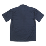 DICKIES Mens Blue Short Sleeve Cotton Shirt M Workwear Utility Casual