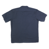 DICKIES Mens Navy Blue Workwear Short Sleeve Shirt XL Button Up Cotton Blend
