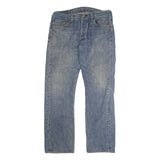 LEVI'S 501 Mens Jeans Blue Regular Straight Denim Medium W35 L30 Classic Button