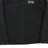 CHARLES RIVER Mens Black Workwear Cotton Blend Jacket XL Zip Plain Logo