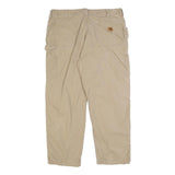CARHARTT Mens Cotton Blend Beige Relaxed Straight Trousers W40 L30 Casual
