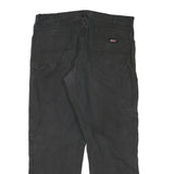 DICKIES Mens Black Regular Fit Straight Leg Cotton Blend Trousers W40 L32