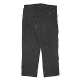 DICKIES Mens Black Regular Fit Straight Leg Cotton Blend Trousers W40 L32