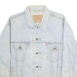 LEVI'S Mens Blue Denim Jacket 2XL Cotton Button Closure Plain Classic Fit Casual