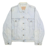 LEVI'S Mens Blue Denim Jacket 2XL Cotton Button Closure Plain Classic Fit Casual