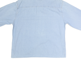 ALL SPORT Mens Blue Cotton Casual Button Shirt M Lightweight Embroidered