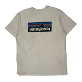 Responsibili-Tee Patagonia Graphic T-Shirt - XL Beige Cotton