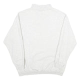 PROMODORO Mens Light Grey 1/4 Zip Sweatshirt L Cotton Pullover Casual