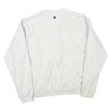 NIKE Mens White Polyester Blend V Neck Jacket XL Plain Casual Sportswear