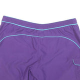 ADIDAS Mens Purple & Blue Casual Shorts L W31 Relaxed Fit Drawstring Pockets