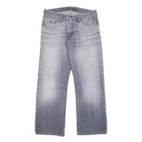 ENERGIE Mens Relaxed Blue Denim Light W33 L30 Cotton Button Closure Jeans Casual