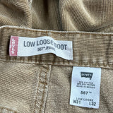Levis Boot Cut Cord Pants - 31″ Waist Brown Cotton