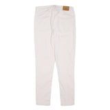 LEVI'S Womens Cotton Blend White Slim Skinny Trousers W26 L25 Casual Zip Closure