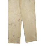 DICKIES Womens Regular Fit Straight Leg Denim Beige W36 L33 Workwear Zip Jeans