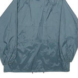 TOP SPIRIT Mens Blue & Purple Hooded Nylon Zip Jacket XL Lightweight Water