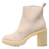 DOLCE VITA Block Heels Beige Leather Womens UK 7