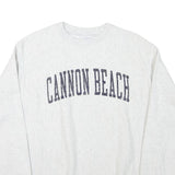 CHAMPION Mens Grey Cannon Beach Crew Neck M Cotton Blend Sweatshirt Pullover