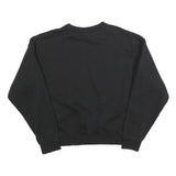 PUMA Womens Black Cotton Blend Crew Neck Sweatshirt M Logo Print