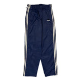 Adidas Striped Track Pants - Small Blue Nylon
