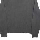 POLO RALPH LAUREN Mens Grey Cotton Blend Patterned Jumper Funnel Neck XL Casual