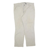 CARHARTT Mens Cotton Blend Beige Relaxed Straight Trousers W40 L32 Workwear